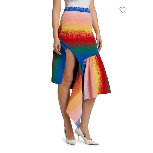Amur Asymmetrical Colorful Skirt - Picture 2 of 4